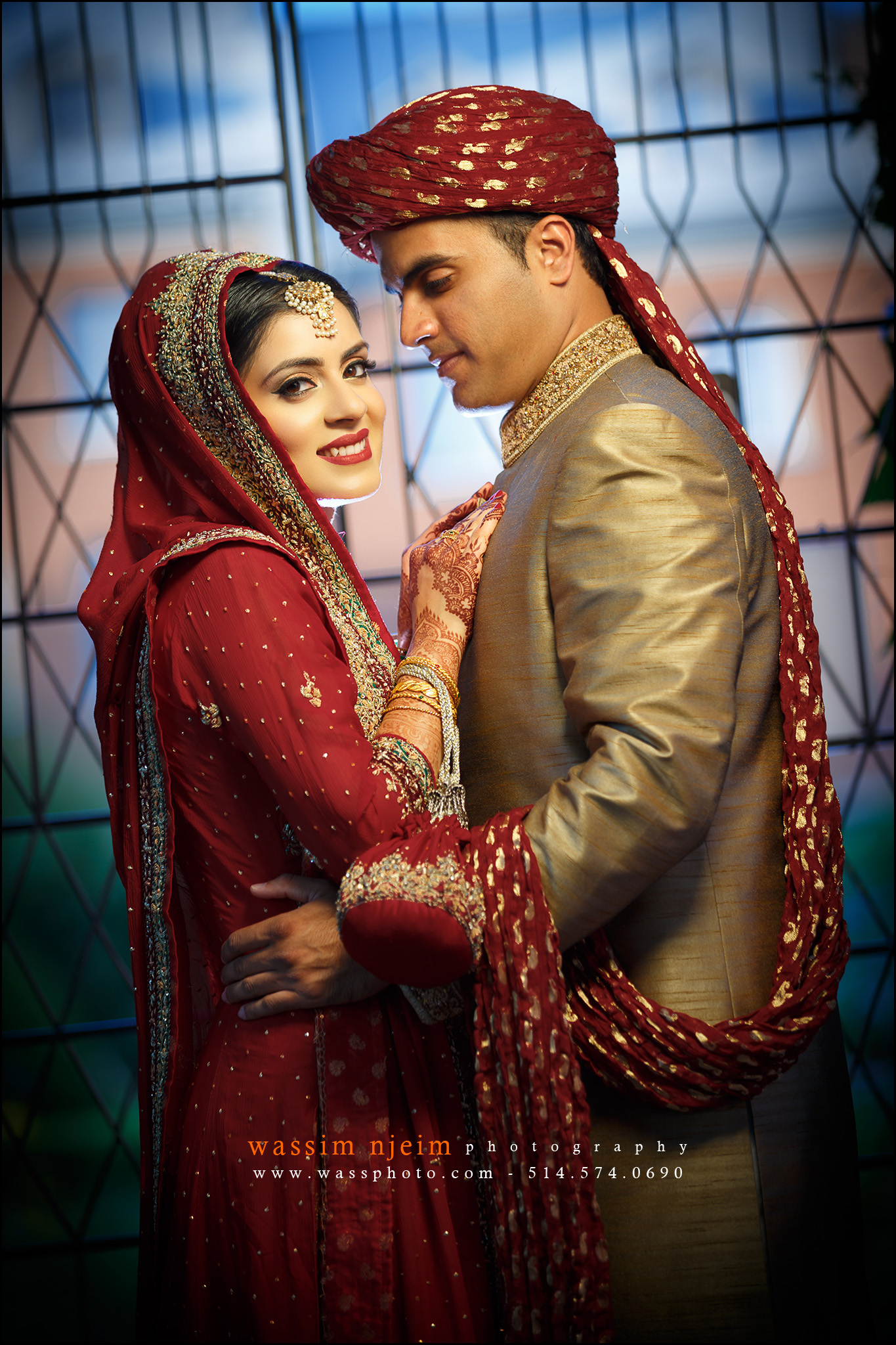 Bride And Groom Portrait From A Pakistani Wedding Njeim Photography 